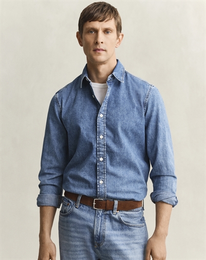 Gant - Reg Denim Skjorte - Semi Light Blue